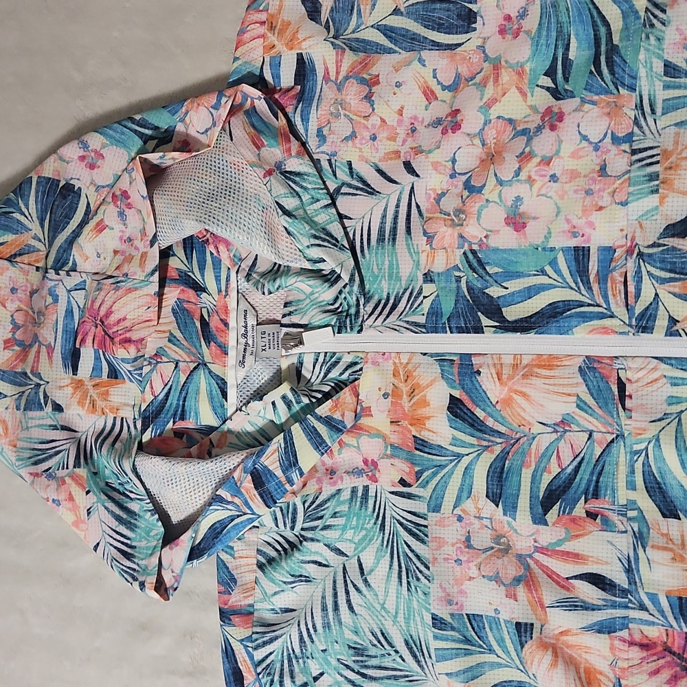 Tommy Bahama Coast Positano Palms IslandZone Zip Front Hooded Jacket: Lychee: XL